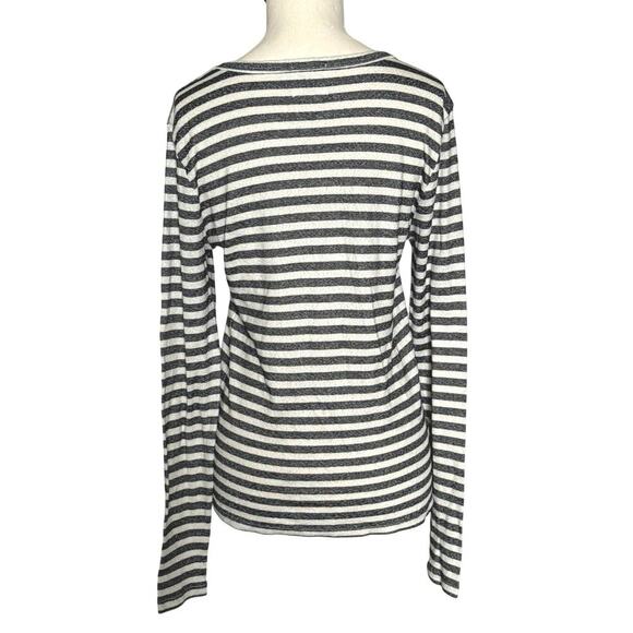 Michael Stars for Anthropologie Shine Long Sleeve Striped Tee Women’s Size M/L - Picture 4 of 9